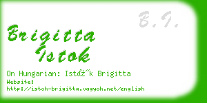 brigitta istok business card